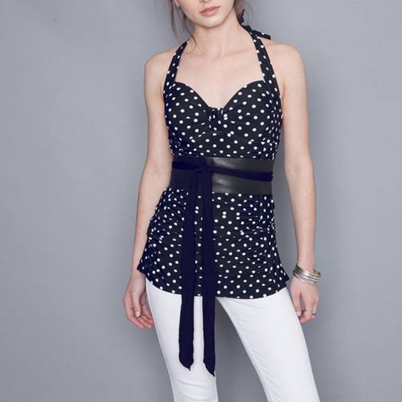 Wide Leather Belt in Black - One Size Fits All NEW - Picture 2 of 3